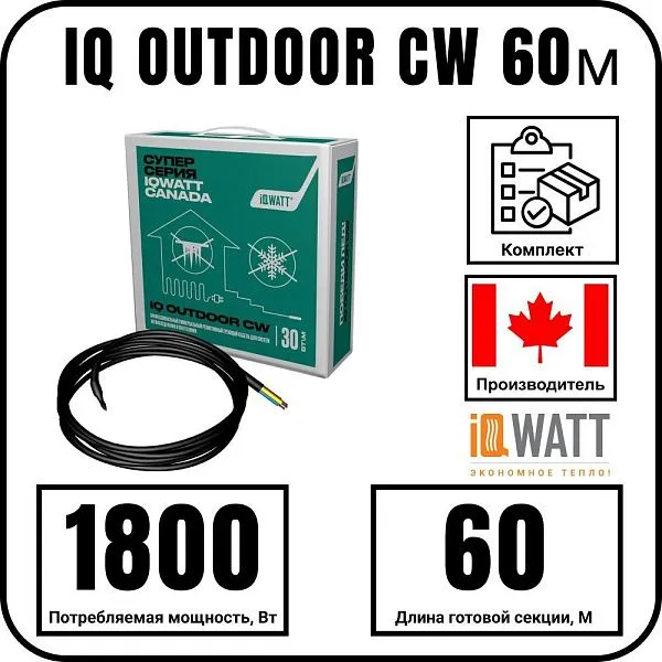 IQ OUTDOOR CW 60м нагревательная секция Mos-Obogrev.ru