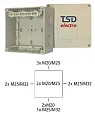 Коробка распределительная L BOX 100 серая с клеммником Mos-Obogrev.ru
